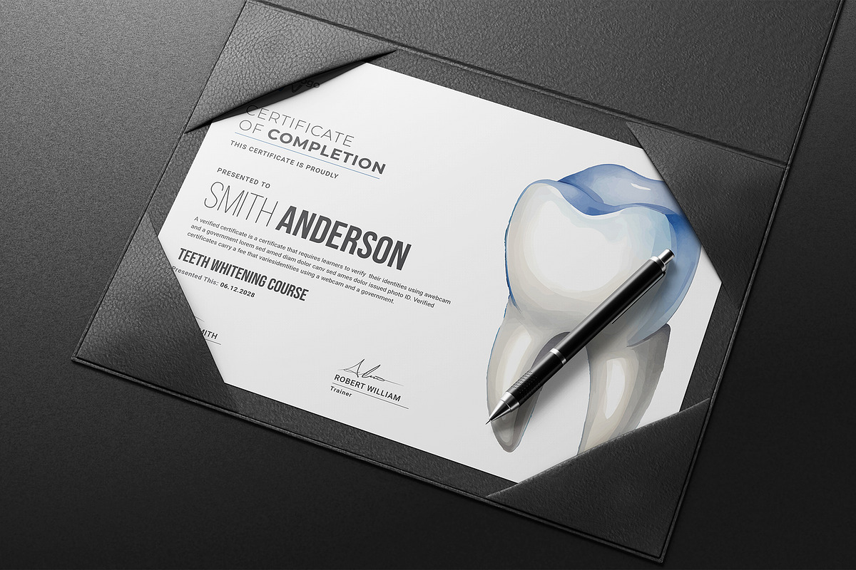 Dental Certificate, a Stationery Template by DesignDevisers (Photo 7 of 10)