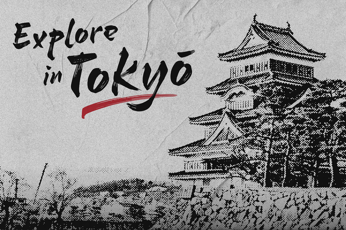 Shotengai - Brush Style Font, a Script Font by tkzgraphic (Photo 8 of 9)