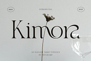 Kimora - An Elegant Serif Typeface, a Serif Font by Muflieart (Thumbnail 1 of 10)