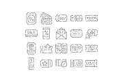 Discount coupon and voucher line art, an Object Graphic by pikepicture (Thumbnail 1 of 3)