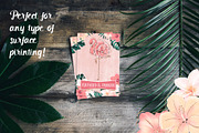 Tropical Flowers & Flamingos ClipArt, an Illustration by Pretty Little Lines (Thumbnail 11 of 15)