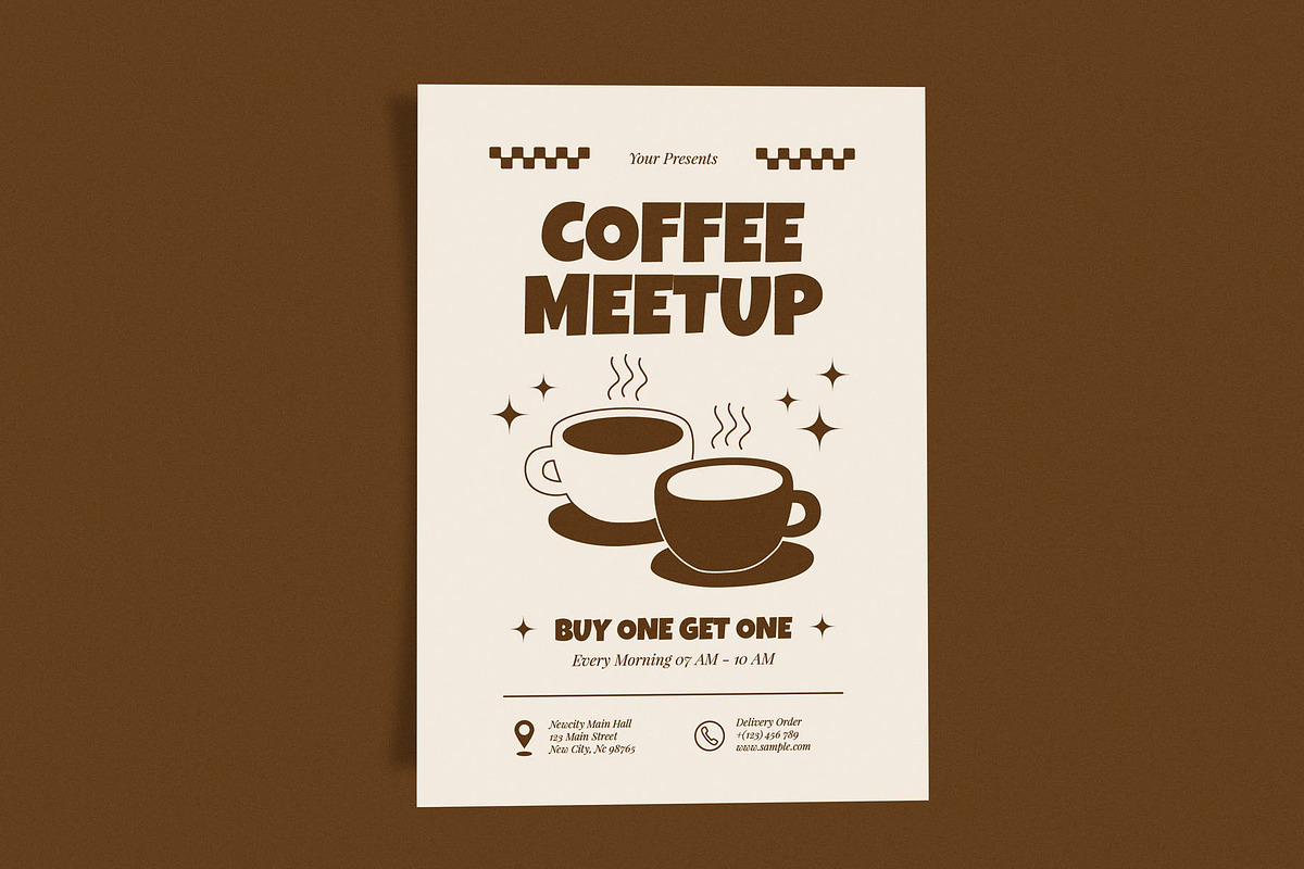 Coffee Meet Up Brown, a Flyer Template by Me55enjah Design (Photo 2 of 4)
