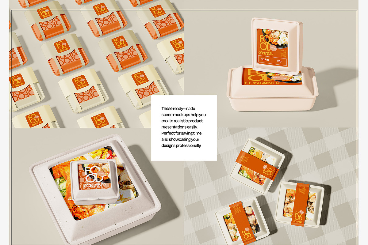 Food Container Packaging Mockup Set, a Cups & Container Mockup by Mego-studio (Photo 5 of 10)