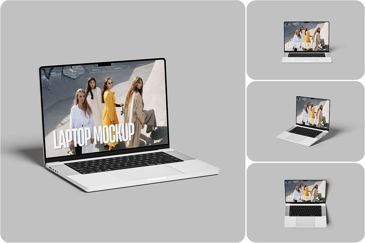 Laptop Mockup, a Wearable Device Mockup by AnasStudio (Photo 1 of 5)