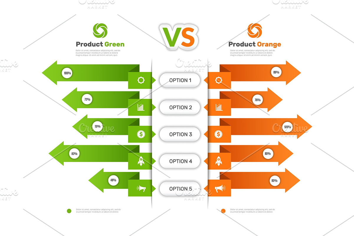 Comparison chart. Infographic table, a Background Graphic by Onyx