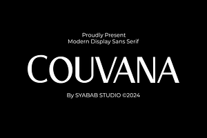 Couvana - Modern Display Sans Serif