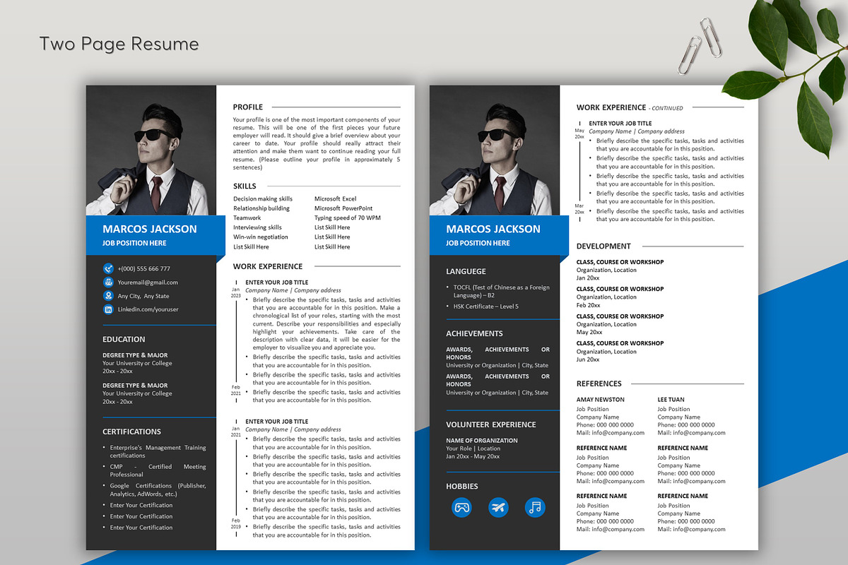 ATS Resume CV Word & PowerPoint - 17, a Resume Template by MrCam Template Resume|CV (Photo 3 of 7)