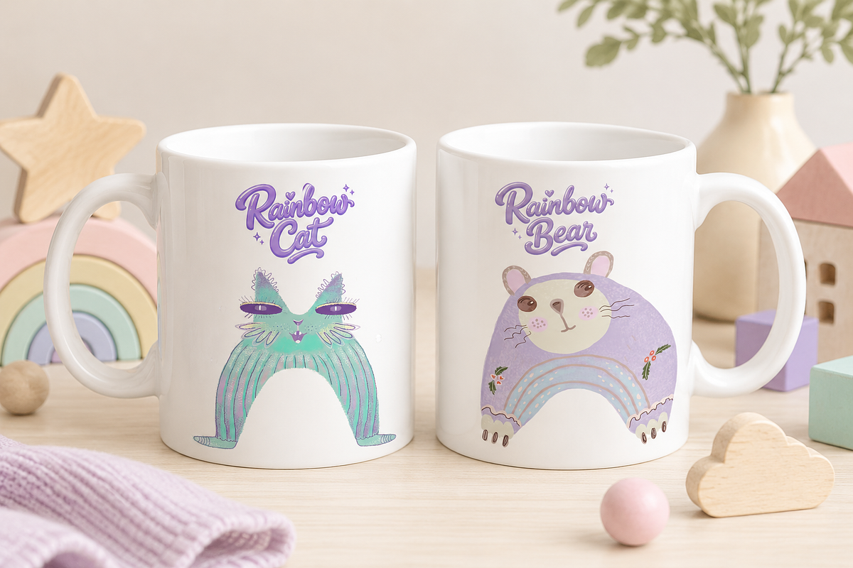 Rainbow Animal Mascot illustrations, an Animal Illustration by FaliushViktoriaArtist (Photo 8 of 10)
