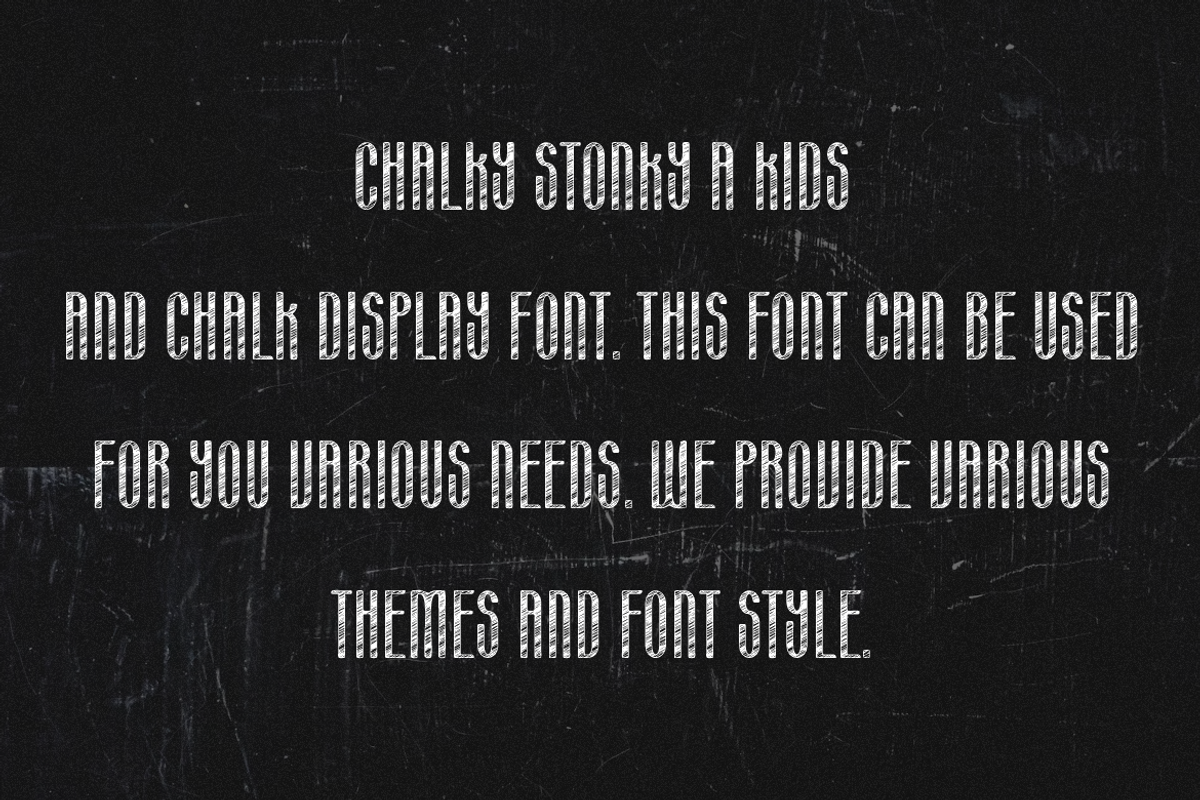 Chalky Stonky - Chalk & School Font, a Sans Serif Font by Iqsiart Studio (Photo 6 of 6)