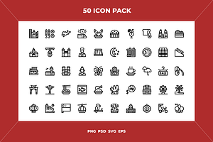 Singapore icons, an Outline Icon by Wencory