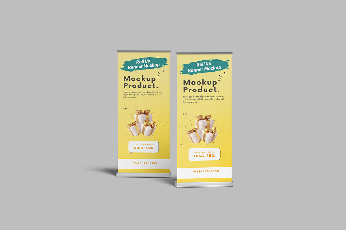 Roll Up Banner Mockup, a Product Mockup by rizalamora (Photo 5 of 11)