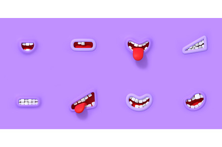 3d character mouth with different, a Characters & Person 3D Model by art PVP - market