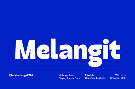 Melangit Sans - Display Family, a Sans Serif Font by Holyline Design