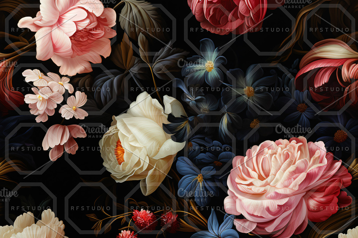 SPELLBOUND GARDEN. Seamless Pack, a Texture Illustration by RefinedFantasyStudio (Photo 6 of 9)
