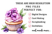 Spring Floral Cupcake Clipart, an Illustration by OK Design (Thumbnail 4 of 6)