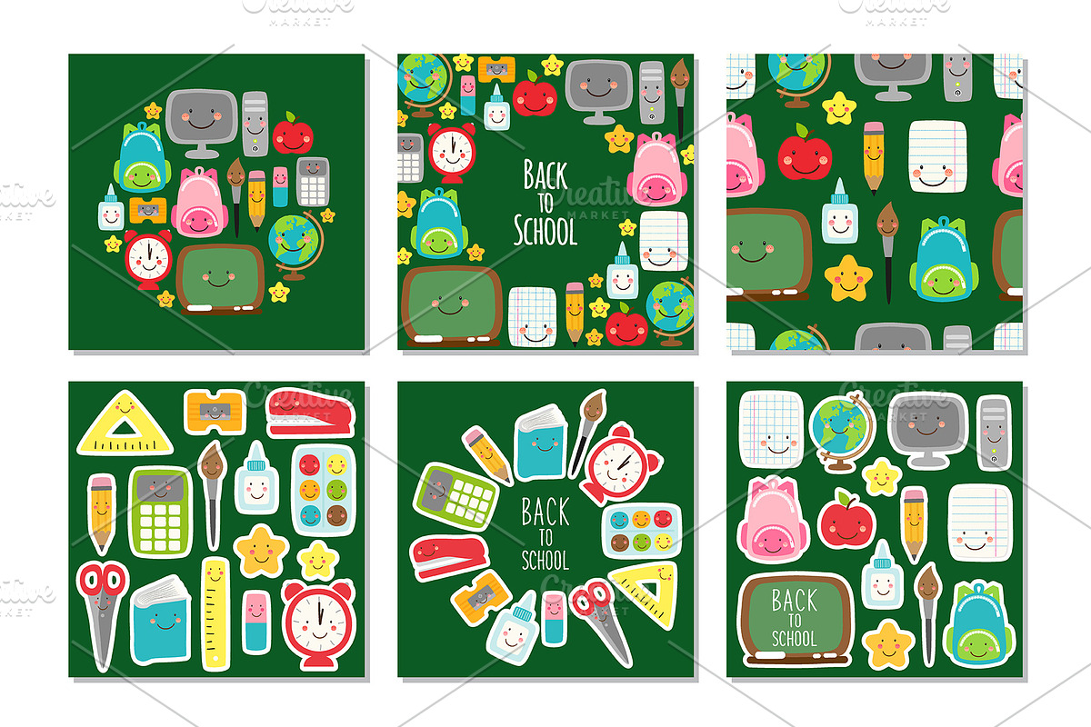 Cute Kawaii Back to School Bundle, an Education Illustration by C Design Studio (Photo 7 of 19)