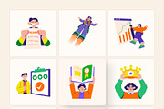 Success Illustration Art Set, a Person Illustration by Brickclay (Thumbnail 8 of 9)