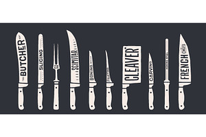 Knife, collection. Fish cutting