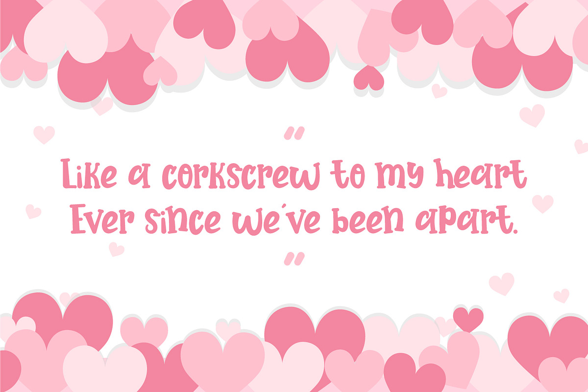 Heart Apart Lovely Font, a Font by Helotype (Photo 3 of 3)