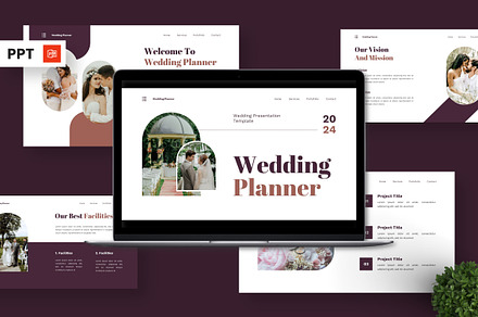 Wedding Planner - Weding Powerpoint, a Presentation Template by Deepslide Studio