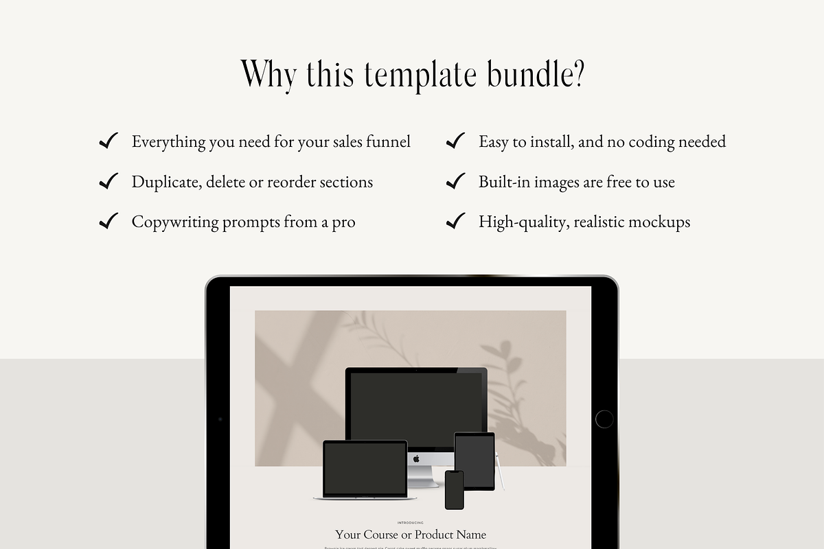 Kajabi Sales Funnel Template Bundle, a Landing Page Template by Pixel & Flow (Photo 6 of 9)