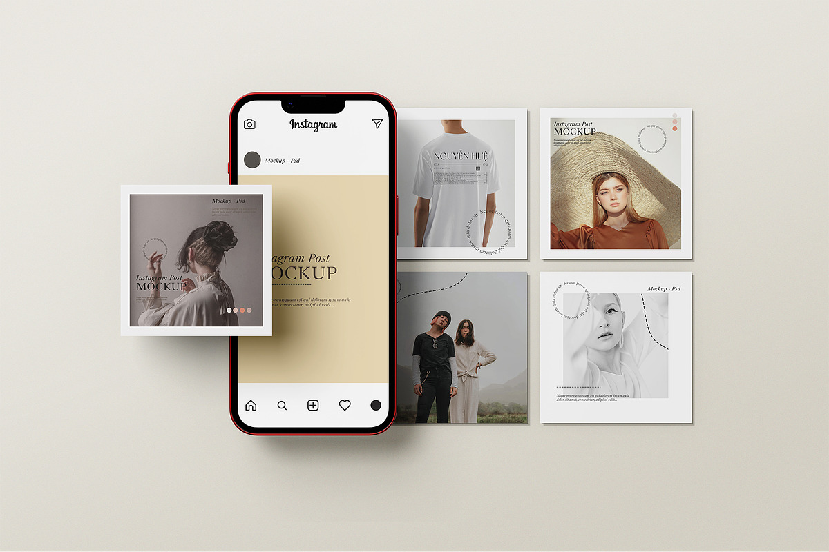 Instagram Post Mockup, a Print Template by Tahtagraphic (Photo 11 of 11)