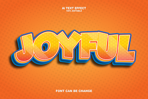 Joyful Editabele Text Effects.