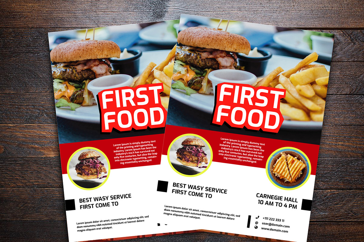 First Fast Food Flyer, a Flyer Template by PenciGraphics (Photo 2 of 2)