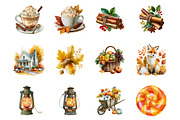 Hello Autumn Daily Life Clipart, a Seasonal Illustration by fashionaddict (Thumbnail 2 of 5)