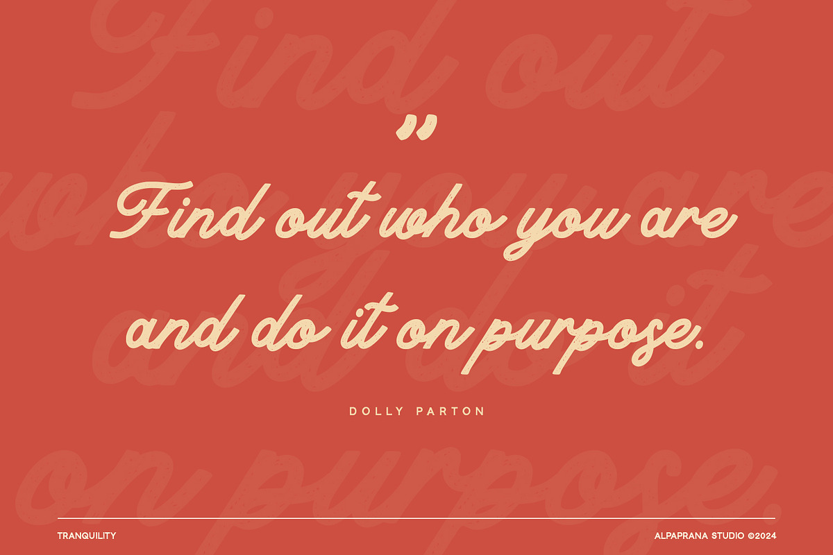 Tranquility - Vintage Script