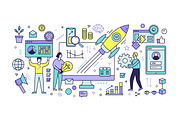 Startup concept banner, a Work Illustration by Good Studio (Thumbnail 2 of 4)