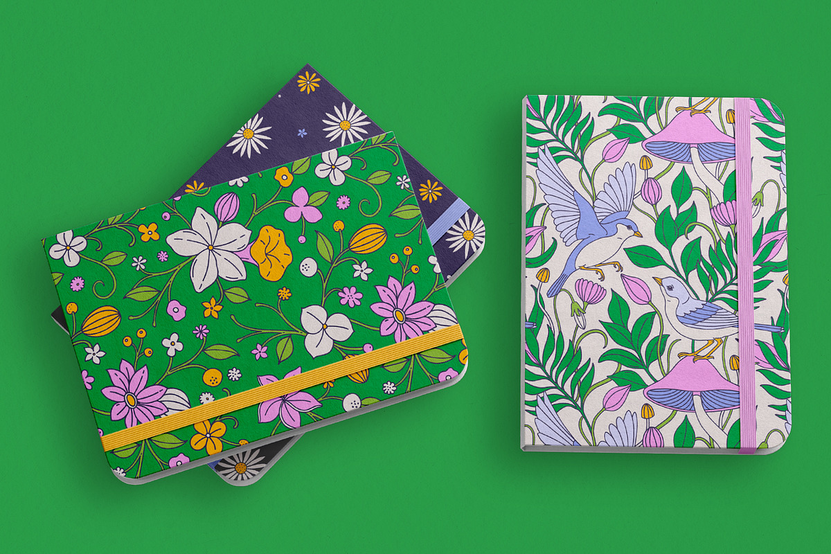 Wild Garden Vector Collection, a Pattern Graphic by rouxsupplyco (Photo 6 of 13)