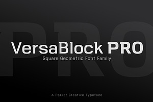 VersaBlock Pro Font + Extras, a Sans Serif Font by Parker Creative