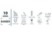 Barber Line Icon Set, an Object Graphic by Aimagenarium@gmail.com (Thumbnail 2 of 3)