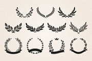 Laurel Wreaths Vector, 35 Elements, an Object Graphic by Digiselector Design Goods (Thumbnail 5 of 5)