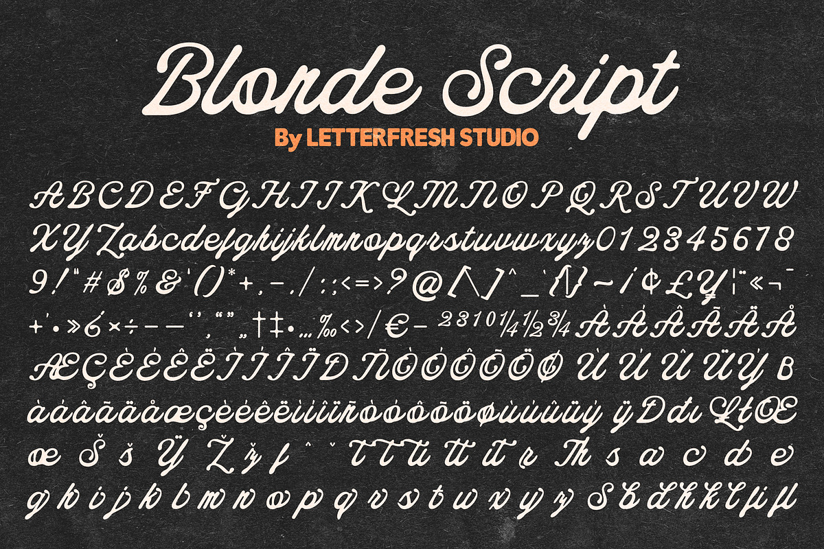 Blonde Vintage Duo, a Script Font by Letter Fresh (Photo 12 of 13)