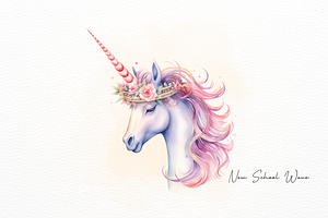 Magical Unicorn Watercolor Clipart