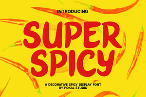 Superspicy Decorative Display Font, a Handwritten Font by Pokal Studio