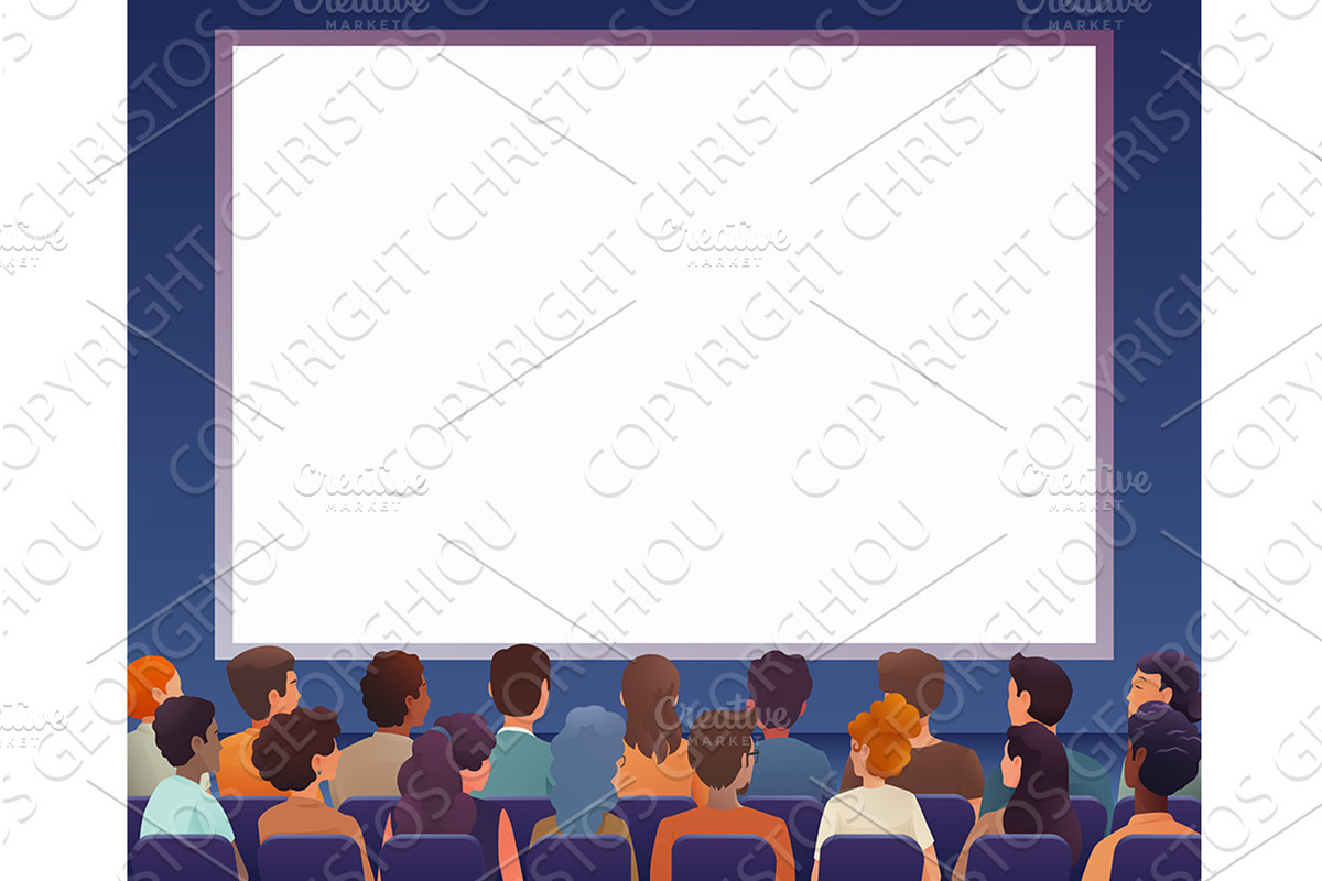 Audience People Presentation Screen, a Person Illustration by Christos Georghiou