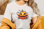Spooky Halloween Pumpkin  Clipart Bu, an Illustration by SVGArt (Thumbnail 4 of 8)