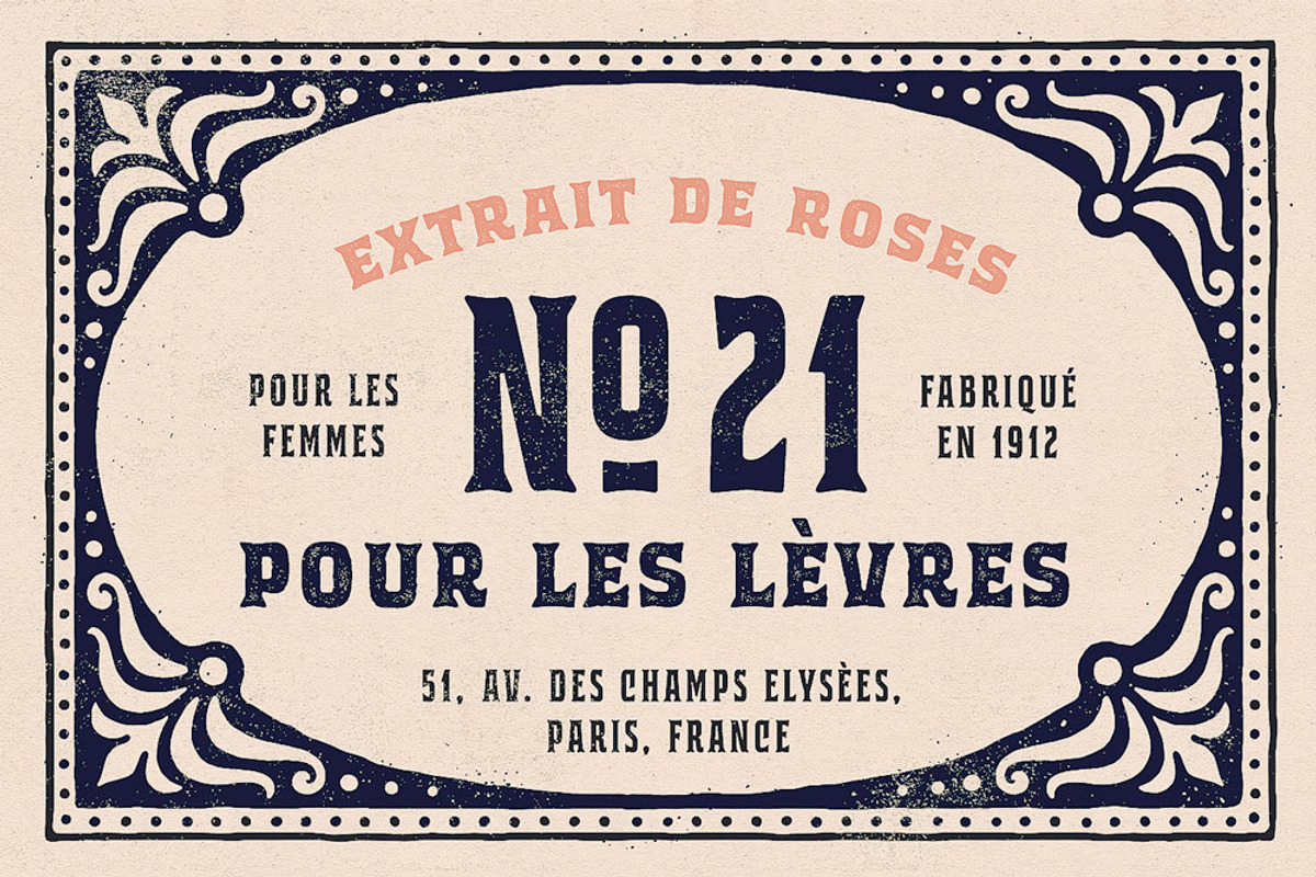 Bourbon House font + Vintage Frames preview 6
