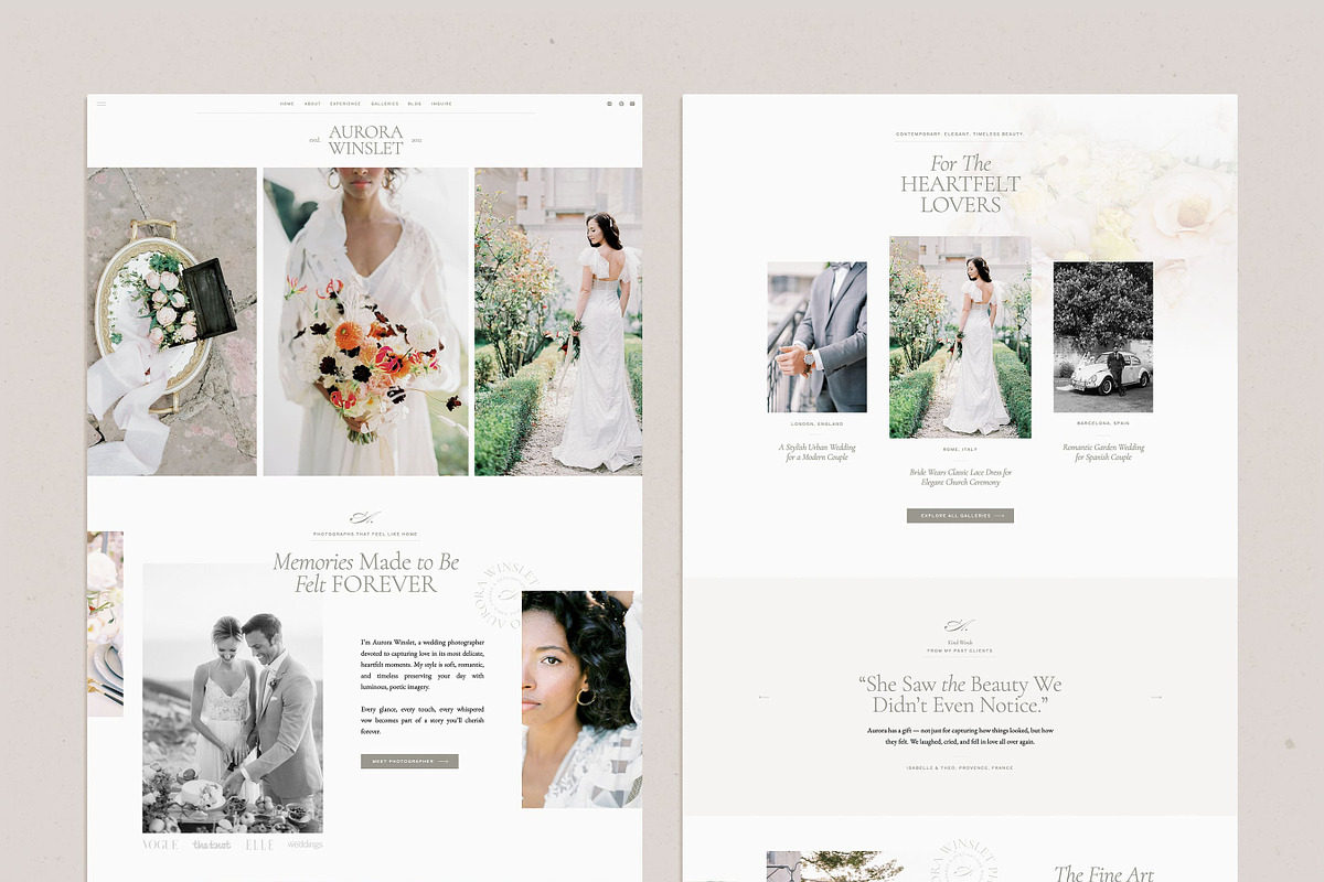 Showit Website Template Photographer, a Websites & App Template by The Soft Voice (Photo 3 of 9)