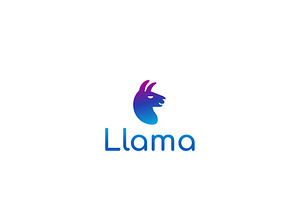 Gradient Llama Head Logo, a Branding & Logo Template by HueNestify
