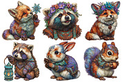 Whimsical Forest Animal Clipart, an Illustration by Pixels.Craft (Thumbnail 6 of 6)