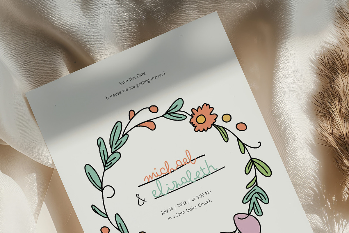 Playful Hand-Drawn Save the Date preview 2