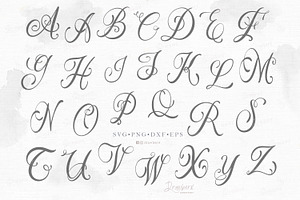 Cursive Letters Fancy Alphabet 047