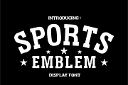 Sports Emblem - Varsity Athletic, a Slab Serif Font by KiddoGlyphs Studio (Thumbnail 1 of 5)