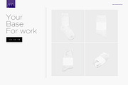 Melange Socks Mock-up, a Packaging Mockup by BlackMocca (Thumbnail 4 of 5)