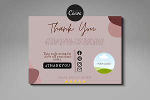 Thank You Order Card | Canva, a Card Template by tahananeart