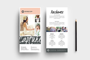 Wedding Photography DL Card Template, a Card Template by BrandPacks